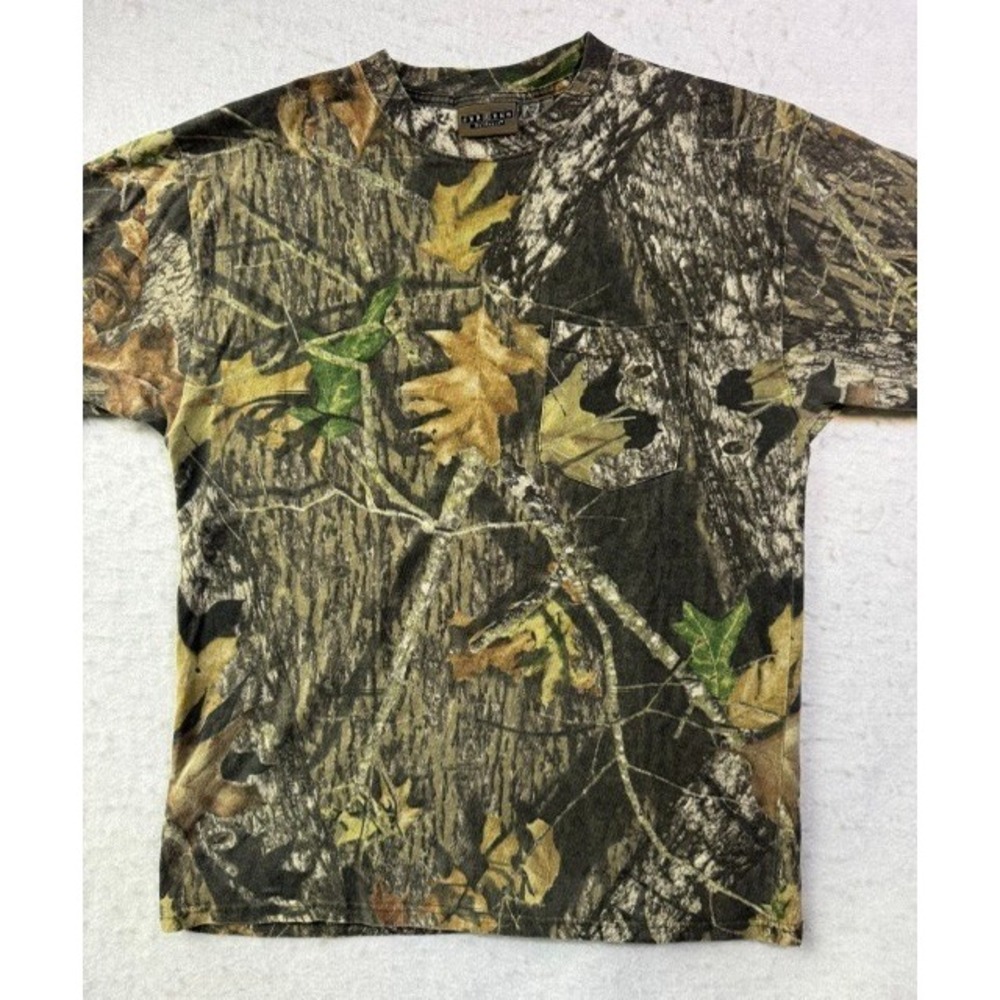 Jerzees Outdoors Mossy Oak Camo Pocket T-Shirt Mens LRG? Camouflage Tee